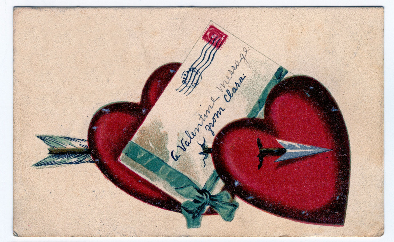 Free Valentine Clip Art   Old Postcards   Cherub   Marie