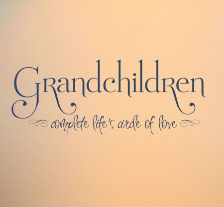 Grandchildren Complete Life S Circle Wall Decal   Grandchildren