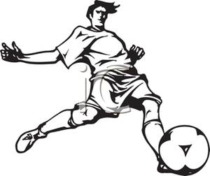 Man Kicking Soccer Ball