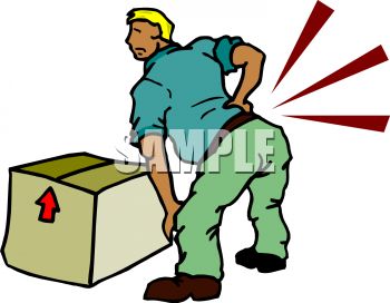 Royalty Free Clipart Image  Cartoon Of A Man With A Back Injury