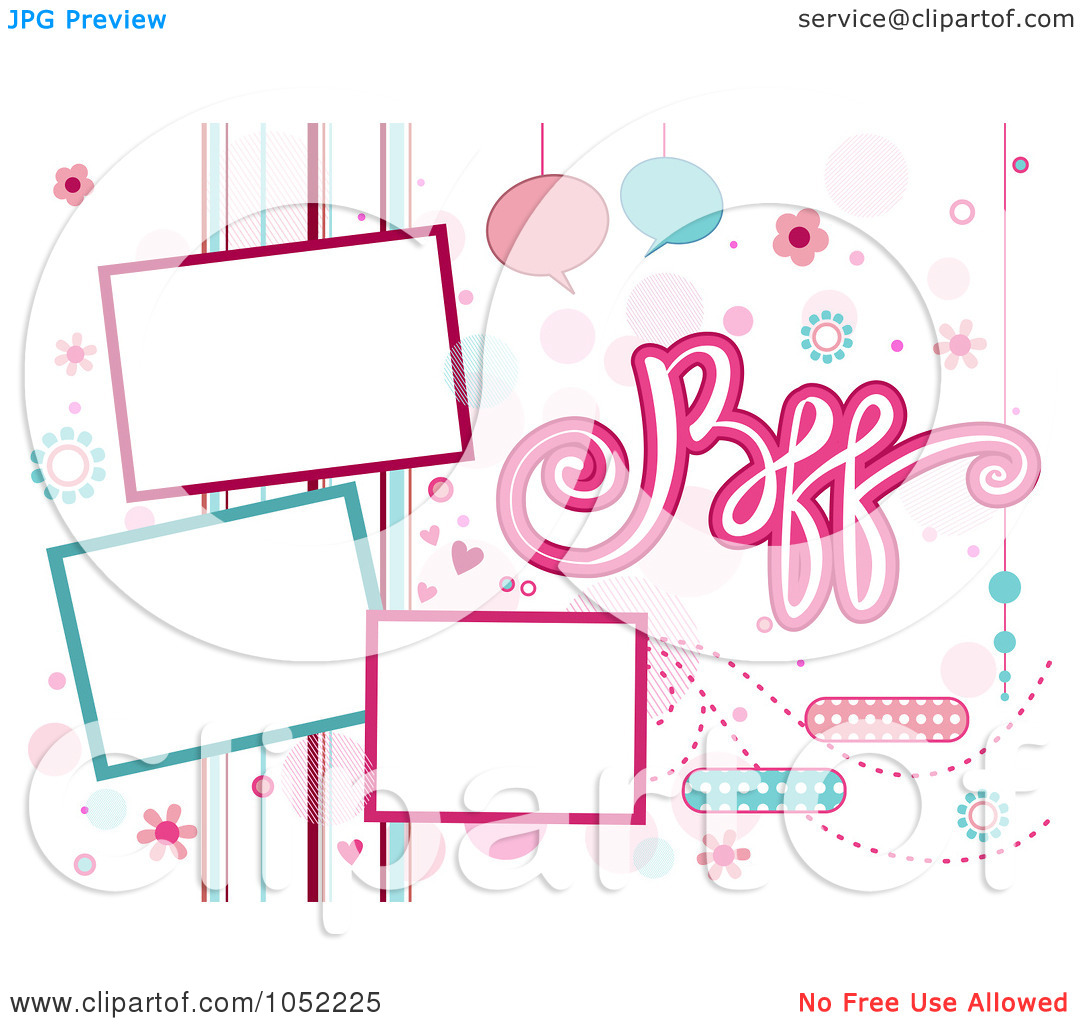Royalty Free Vector Clip Art Illustration Of A Bff Background With