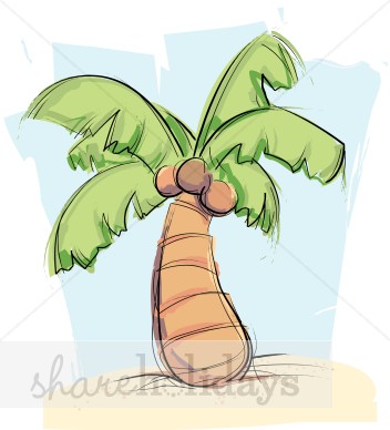 Sketched Palm Tree Clipart   Party Clipart   Backgrounds