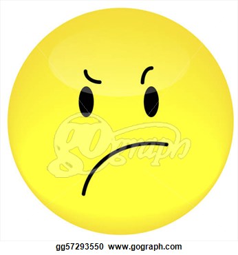 Smiley Face With Frustrated Or Angry Expression  Clipart Gg57293550