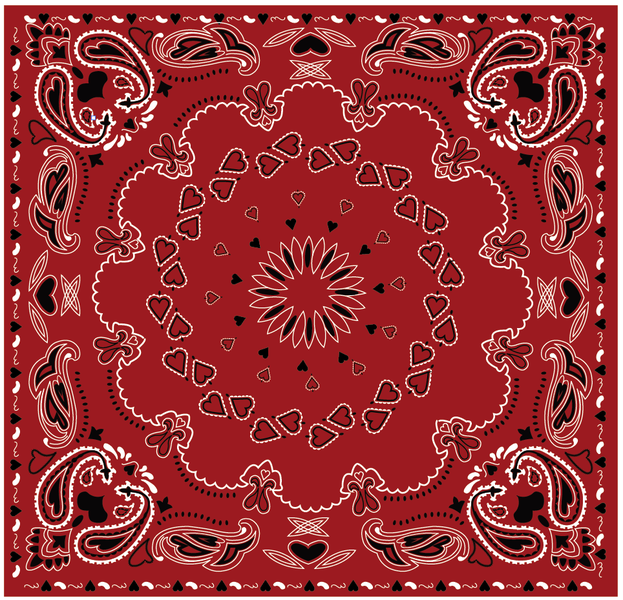We Give You The Option To Download Bandana Heart Vector Pattern For