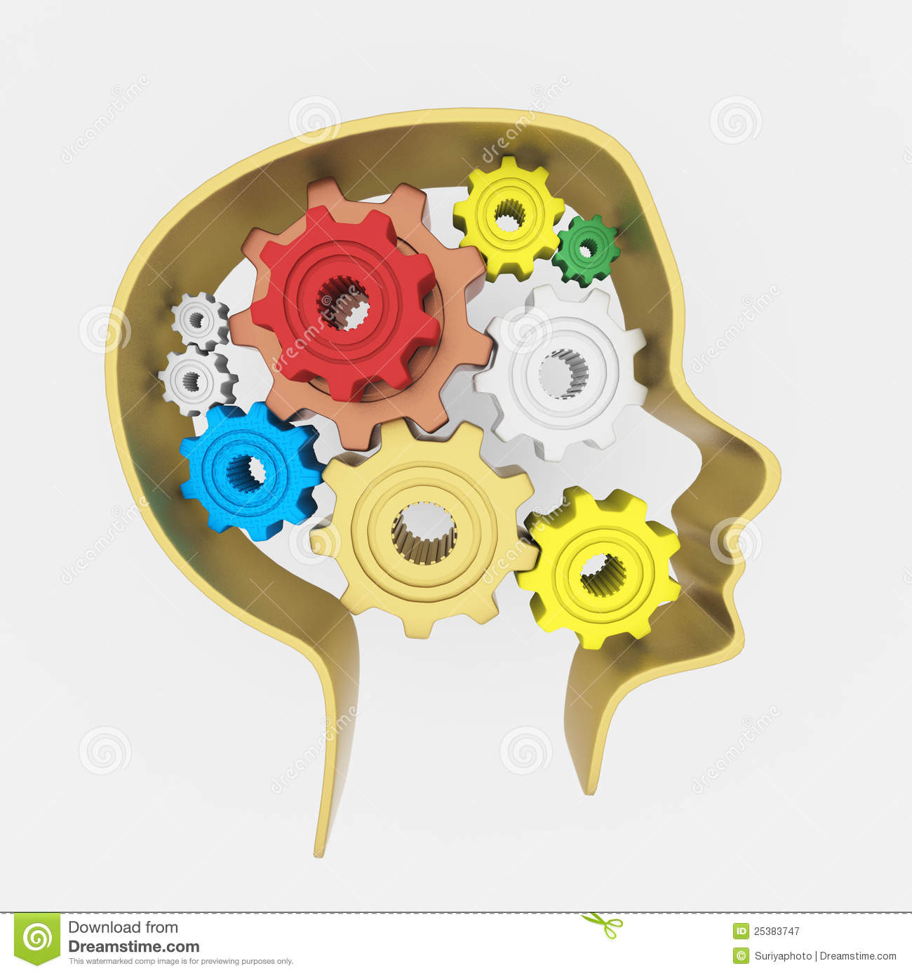 3d Brain Of Creative Thinking Royalty Free Stock Photography   Image