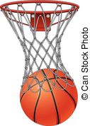 Basket Ball Par Filet Illustration Vectoris E