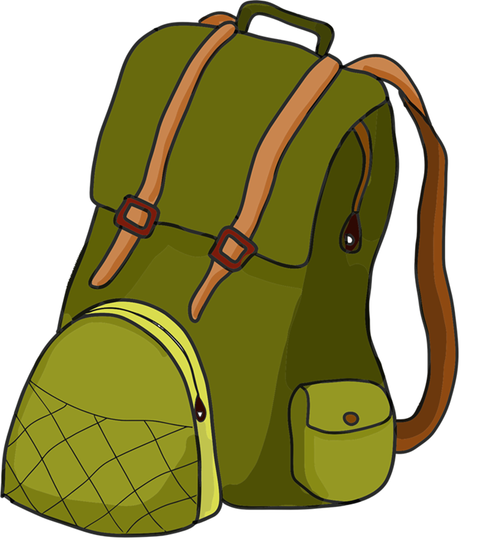 Camping Back Pack Clip Art Cartoon Backpack Clip Art
