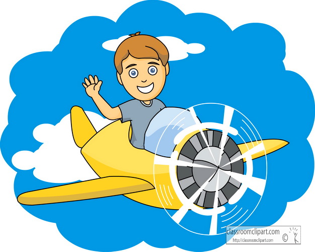 Cartoon Flying Plane Transparent