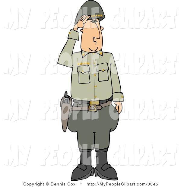 Clip Art Of A Military Five Star General Saluting By Djart  3845