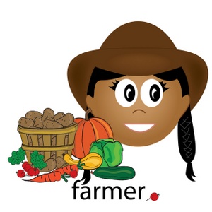 Farmer Occupation Icon Clip Art Illustration By Pamela Perry Created