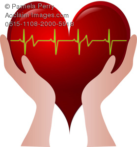 Heart Rate Going Through The Heart   Royalty Free Clipart Illustration