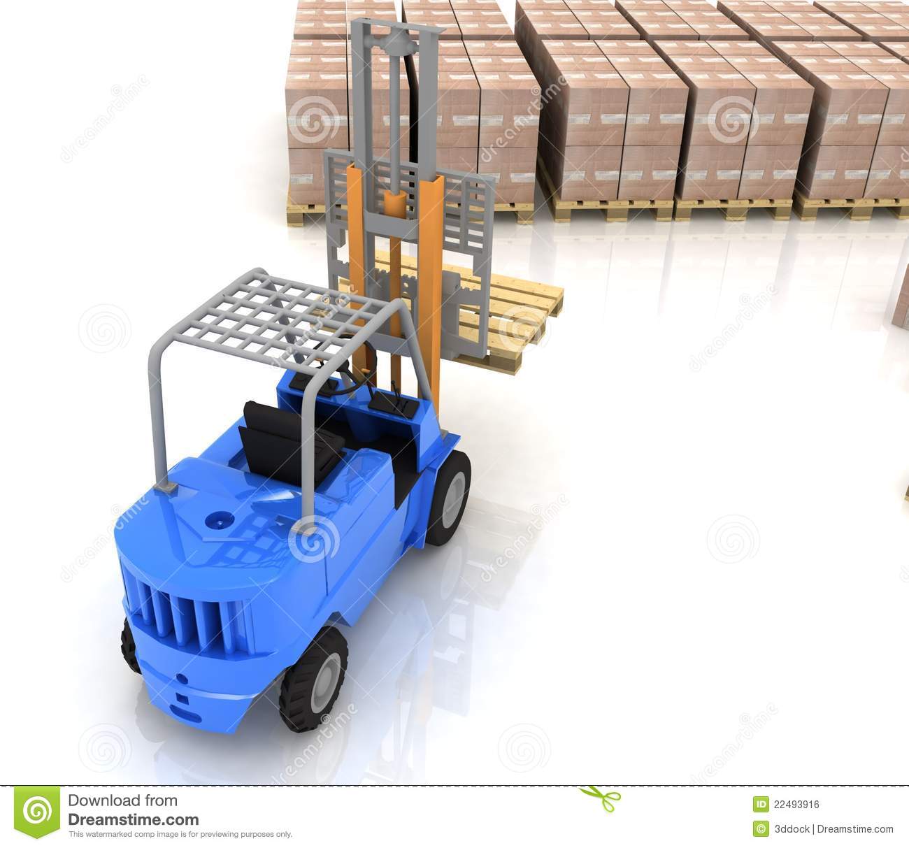 Loader In Warehouse With Pallet Royalty Free Stock Image   Image    
