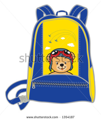 Messy Backpack Clipart Backpack For Children With
