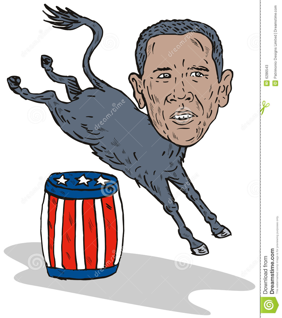 Obama Democrat Party Mascot Editorial Stock Photo   Image  6286543