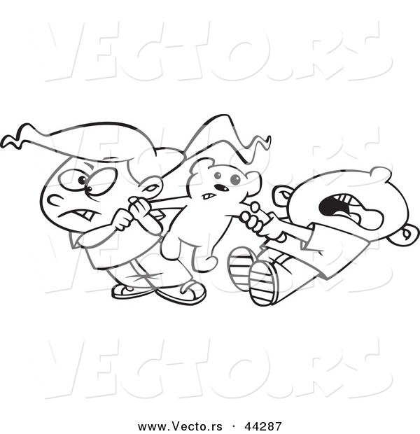 Over A Teddy Bear   Coloring Page Outline By Ron Leishman    44287
