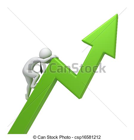 Path To Success Clipart Success In Business  3d Human Climbs The Green    