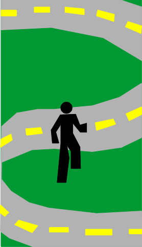 Pathway To Success Clipart Walking Off The Beaten Path