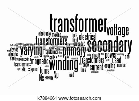 Power Transformer Text Clouds View Large Illustration