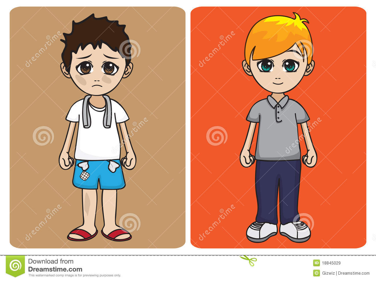Rich Vs Poor Royalty Free Stock Images   Image  18845029