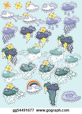 Stock Illustration   Weather Patches  Day   Clipart Illustrations