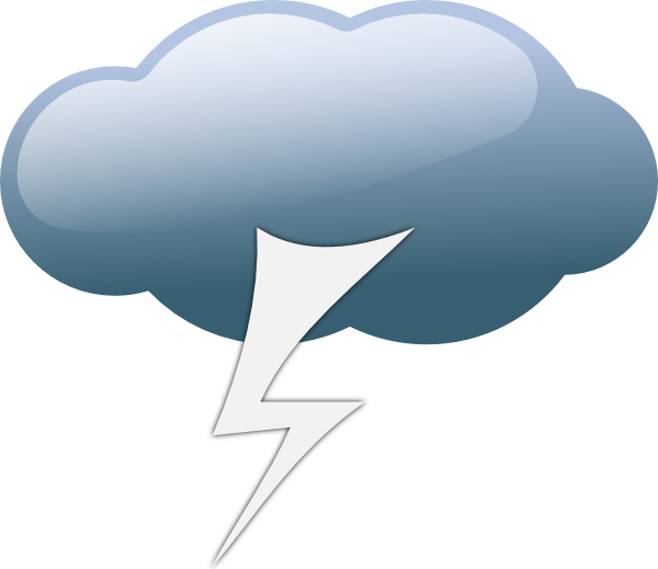 Thunderstorm Weather Symbols Clip Art At Clker Com   Vector Clip Art
