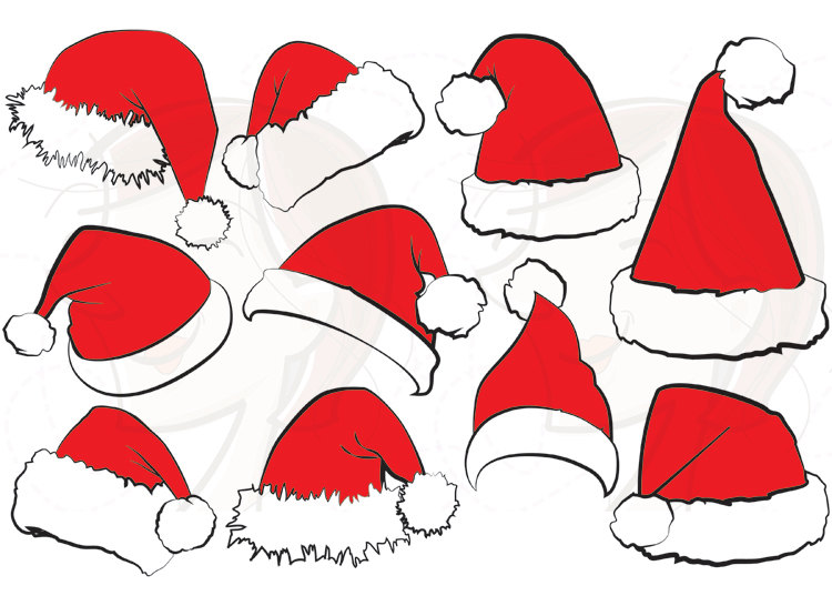 10 Santa Claus Hat Clip Art Christmas Santa Hat By Maypldigitalart