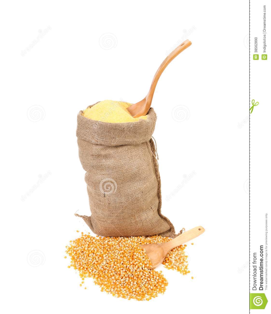 Bag With Corn Flour Stock Photo   Image  38562890