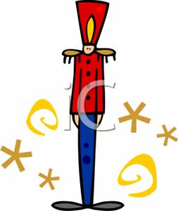 Cartoon Of A Toy Soldier   Royalty Free Clipart Picture