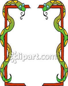 Cartoon Snake Design For A Border   Royalty Free Clipart Picture