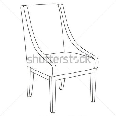 Chair Classic Chair Outline Contour Vector Stock Vector Clipart Me
