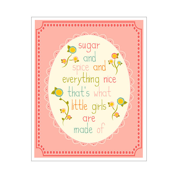 Children S Wall Art   Nursery Decor Sugar And Spice And Everything