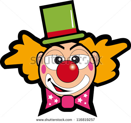 Clown Face  A Clown Face For A Sticker    Stock Vector