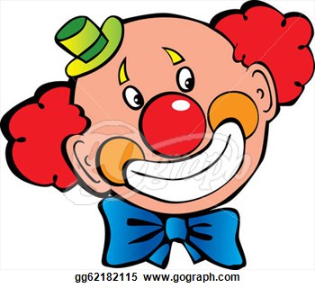 Clown  Vector Art Illustration On A White Background   Clipart Drawing