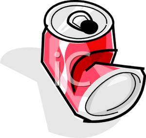 Crushed Soda Can   Royalty Free Clipart Picture