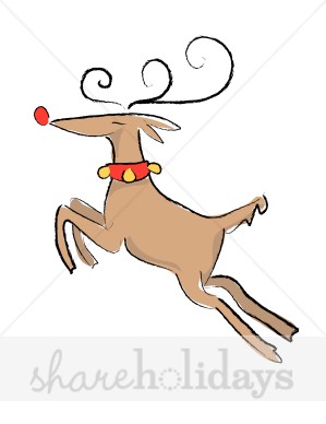 Cute Cartoon Reindeer   Reindeer Clipart