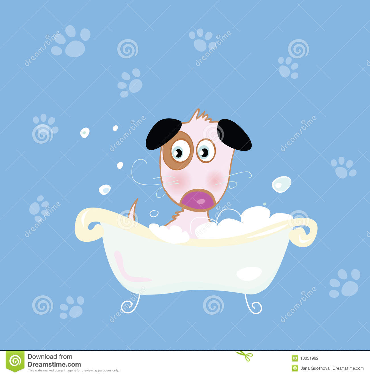 Dog Bath Clip Art