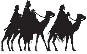 Easy Three Wise Men Silhouette Clipart