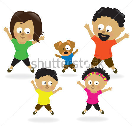 Family Fitness Clipart Family Doing Jumping Jacks