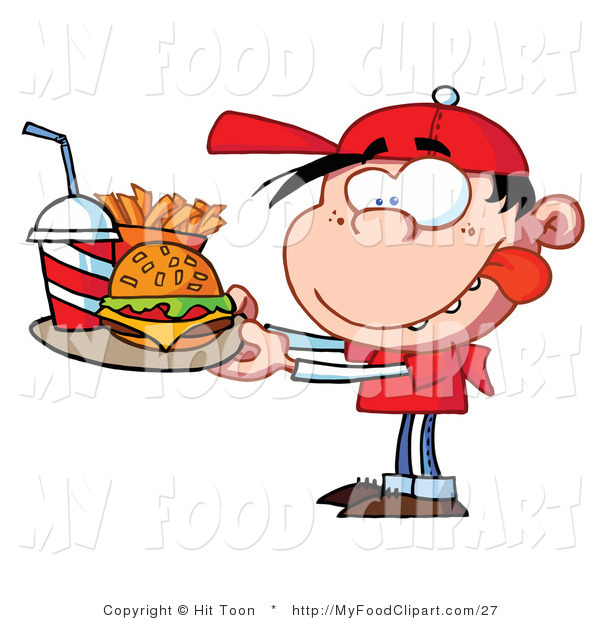 Food Clip Art Of A Boy Carrying Fast Food By Hit Toon 27 Jpg