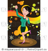     Free Retro Brunette Busness Lady Doing A Happy Dance By Mayawizard101