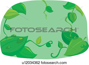 Green Outdoors Nature Dew Plant Life View Large Clip Art Graphic