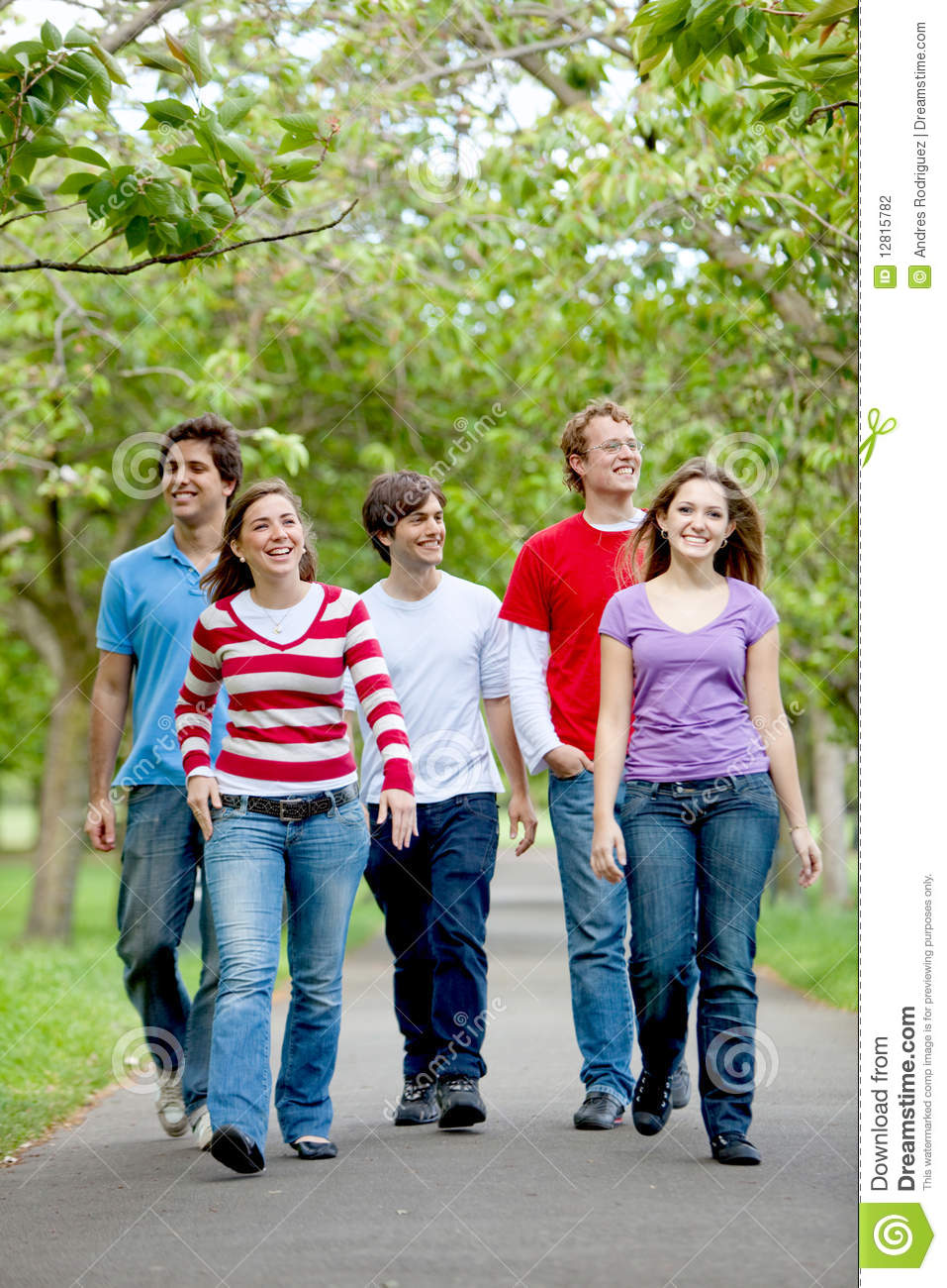 Group Of Friends Walking Stock Photography   Image  12815782