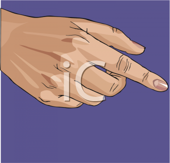 Hand Pointing   Royalty Free Clipart Image