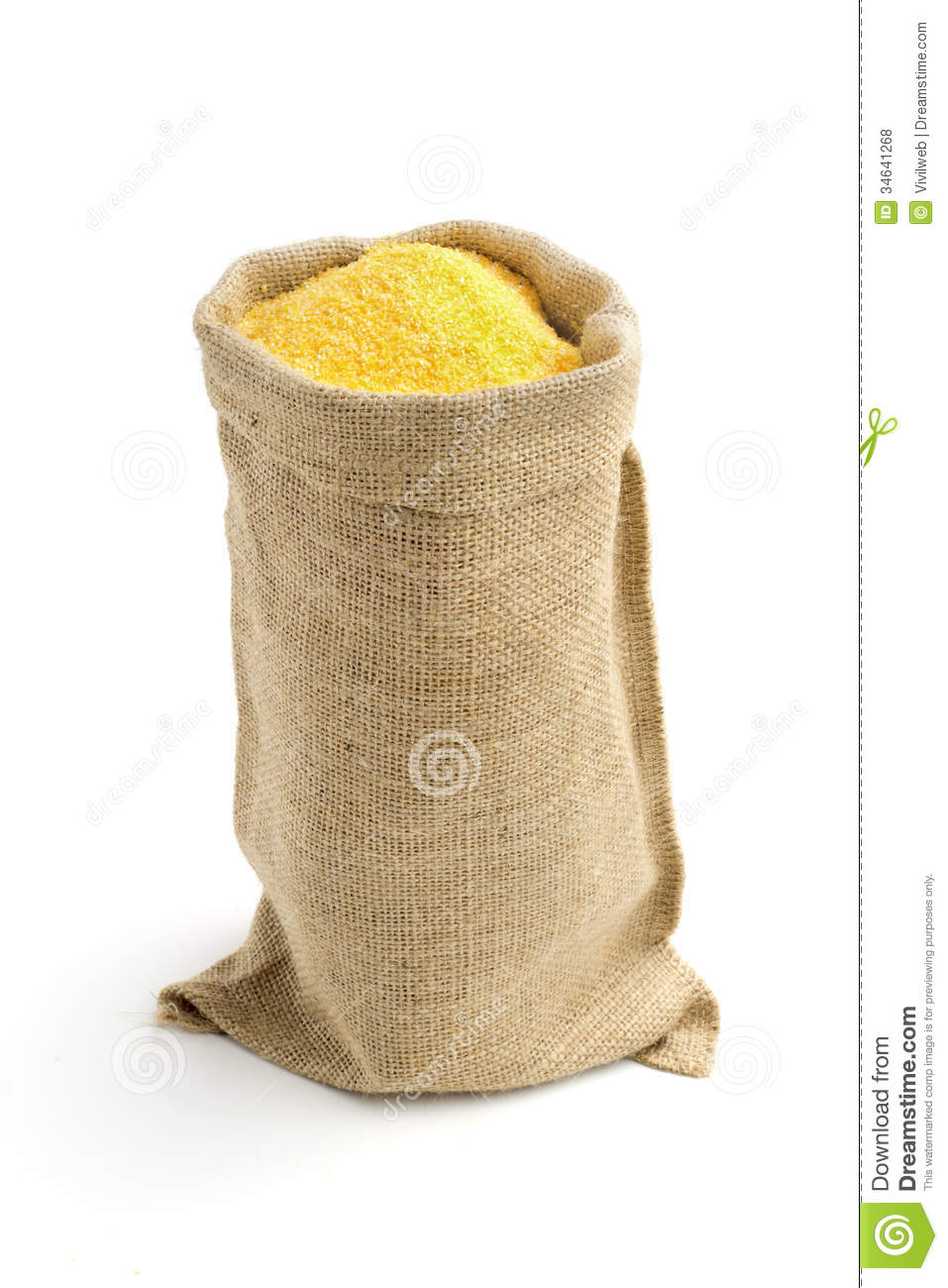 Jute Sack Full Of Corn Flour Royalty Free Stock Photos   Image    