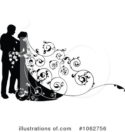 Royalty Free  Rf  Wedding Couple Clipart Illustration  1062756 By Geo