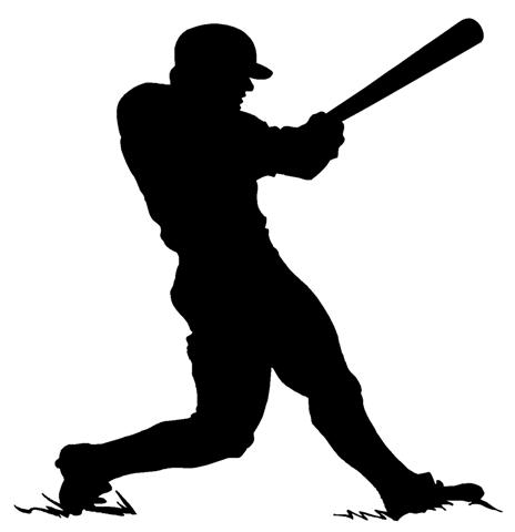 Softball Batter Silhouette Baseball Hitter Silhouette