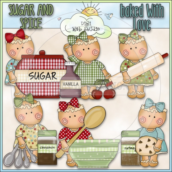 Sugar And Spice 1   Ne Cheryl Seslar Clip Art   Digi Web Studio Clip
