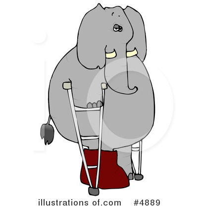 70807 Royalty Free Rf Clipart Illustration Of A Man With A Broken Leg