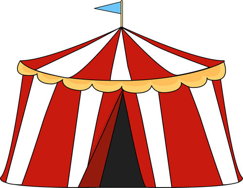 Circus Tent Clip Art Image   Red And White Striped Circus Tent With A