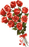 Dozen Roses Clip Art Bridal Roses Clipart Heart Flower Clipart Tulip